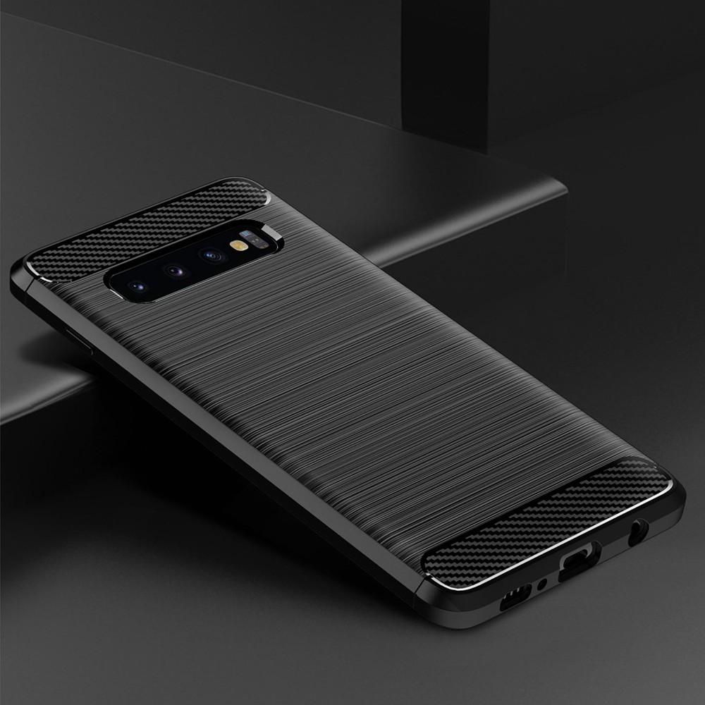 Ốp lưng cho Samsung S10 S10E S10+ Plus Lite dẻo Carbon phay xước chống sốc chống vân tay