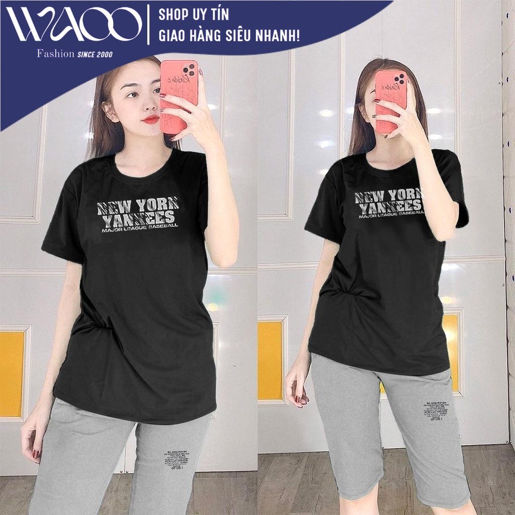 Đồ Bộ Mặc Nhà Nữ Quần Lửng Bigsize Thun Cotton Thể Thao Đẹp Dễ Thương Cute, Mặc Ngủ Đi Chơi DBN17