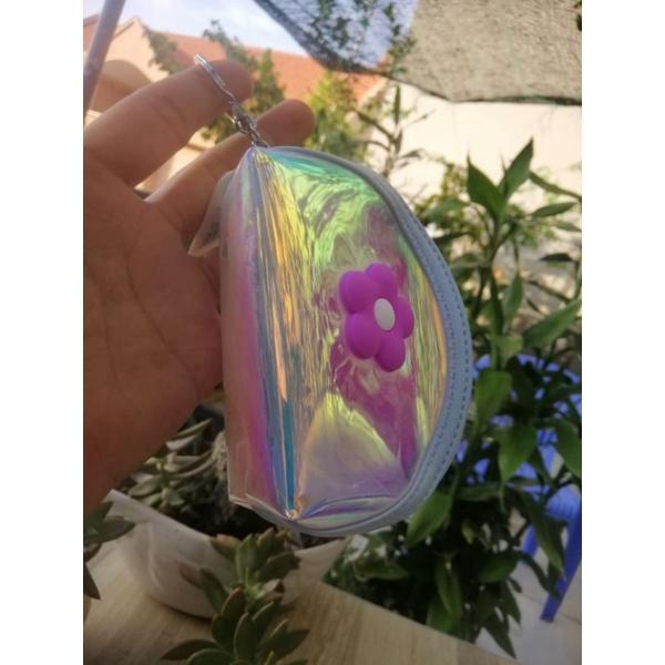 MÓC KHÓA BÓP. MÓC KHÓA VÍ HOLOGRAM DÁNG BẦU GẮN STICKER