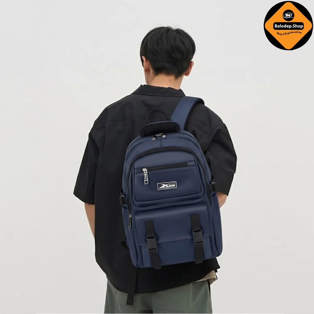 Balo Trung Học Đựng Laptop 15.6 Inch Chống Nước Xbags Dark Blue Cao Cấp Hiện Đại, Trẻ Trung, Cá Tính XB3202! - 2