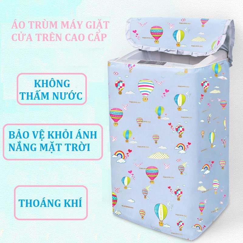 Hình ảnh Áo Trùm Máy Giặt Cửa Trên Vải Dù Siêu Dày, Size Từ 7kg-15kg, Lựa Chọn Họa Tiết