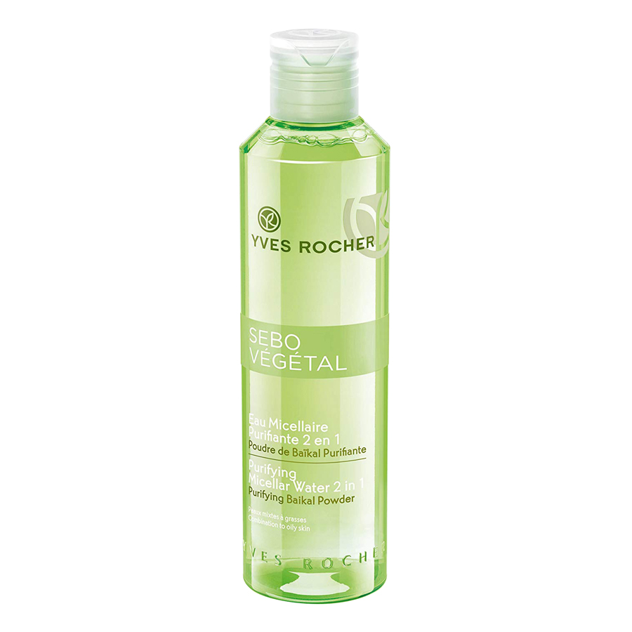 Nước Hoa Hồng Cho Da Dầu Yves Rocher Sebo Vegetal Eau Micellaire Purifiante 2 In 1 200ml