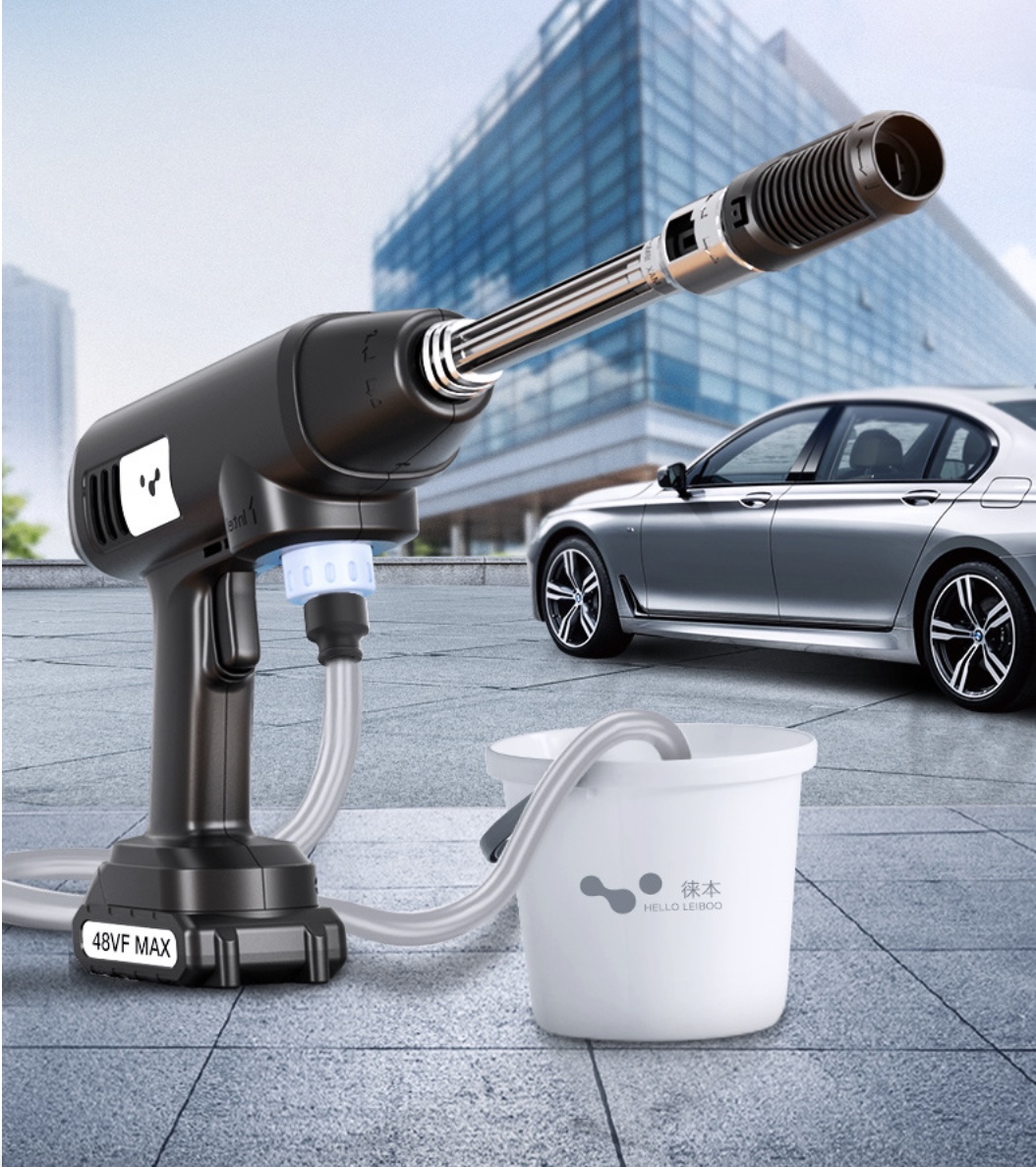 Máy Xịt Rửa Xe Pin Sạc Lithium Không Dây Áp Lực Mạnh High Power 12Piston 600W