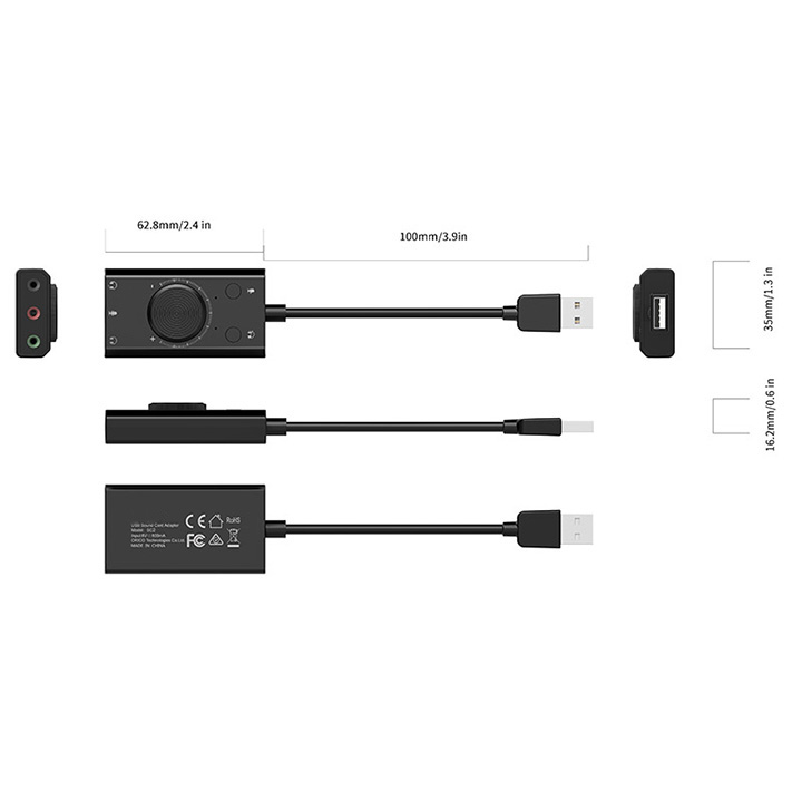 Sound card (card âm thanh) SC2 gắn cổng USB