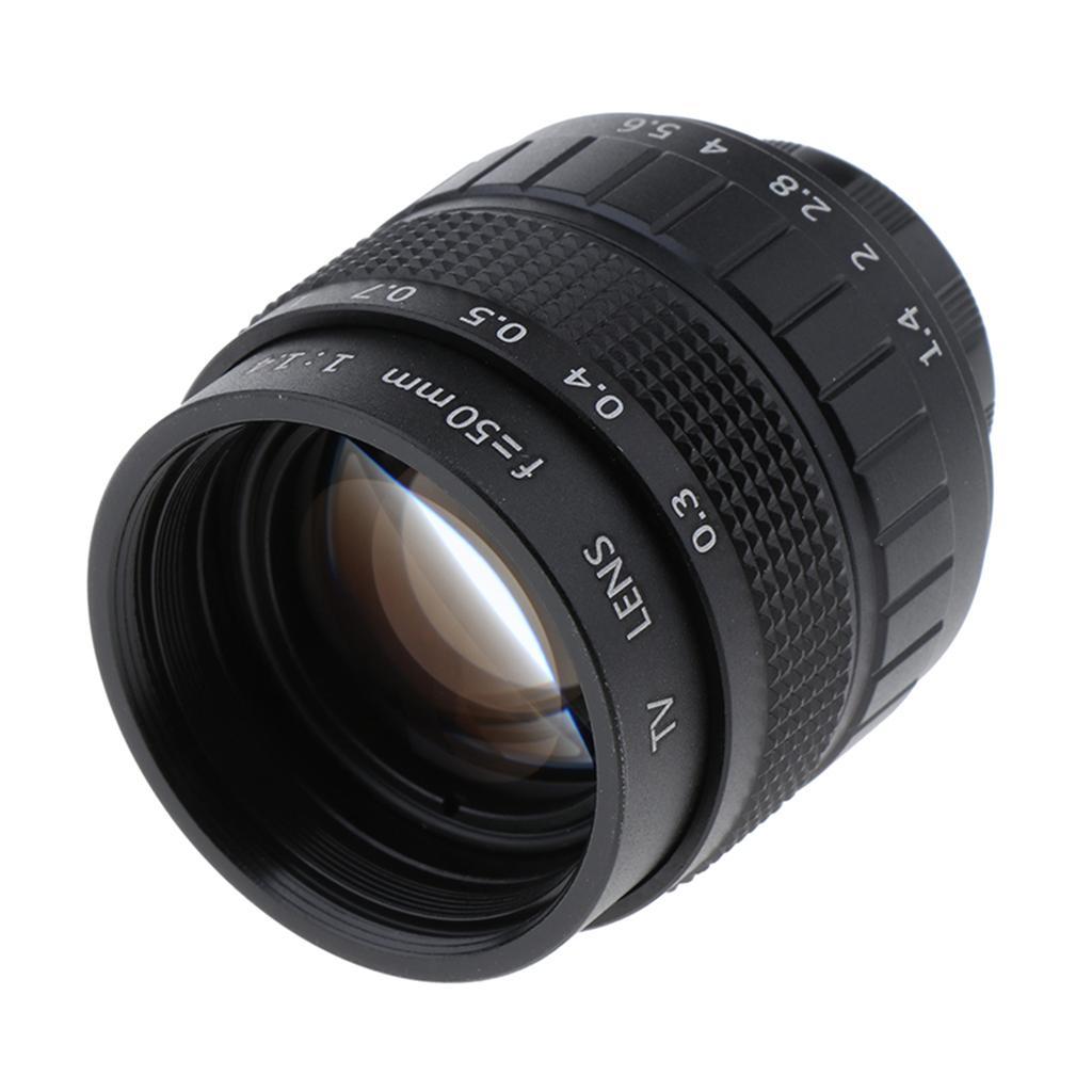 CCTV Lens +C Mount Adapter +2 Macro Rings, 50mm f1.4 for Q Cameras #1