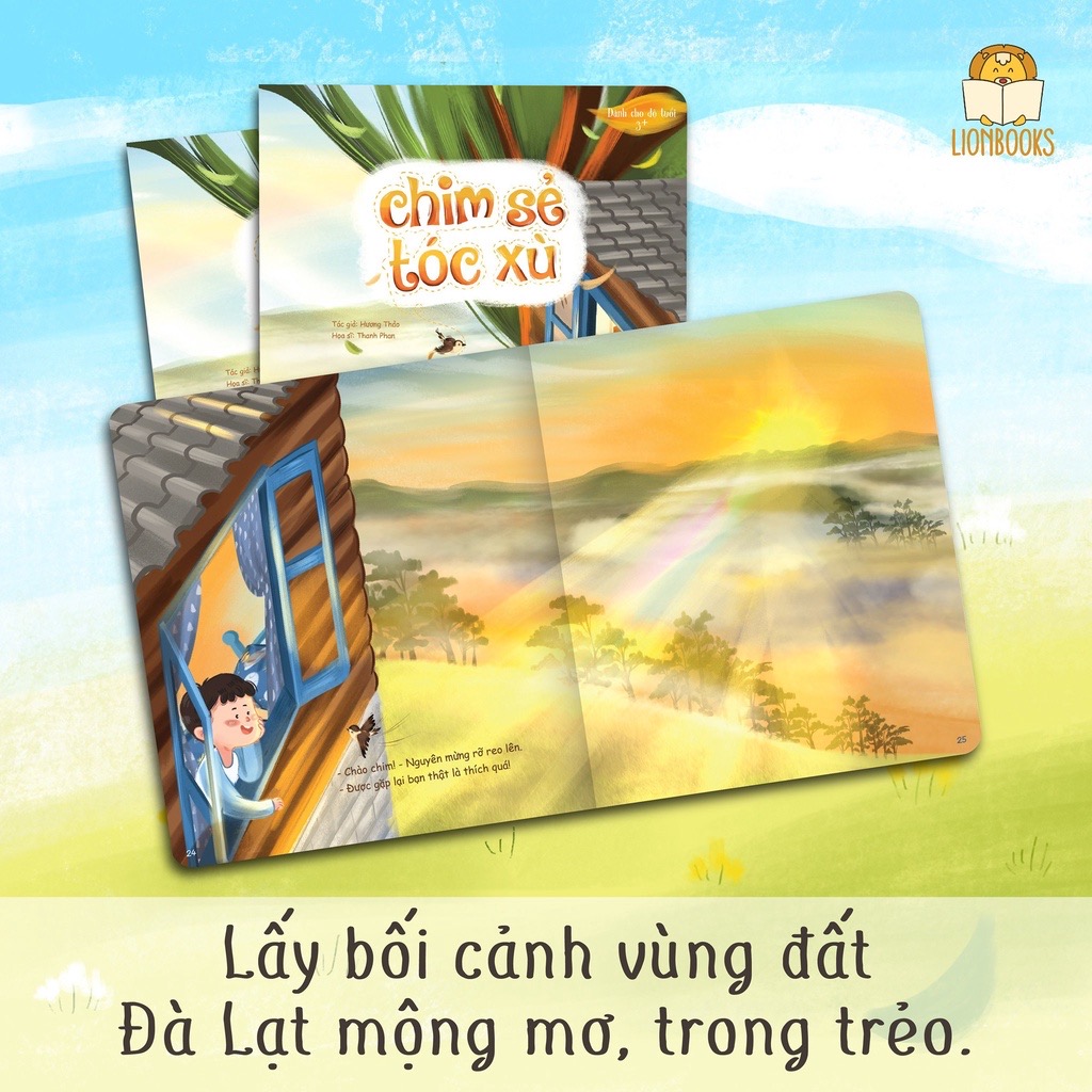 Truyện kể cho bé trước giờ đi ngủ - Cuốn Chim Sẻ Tóc Xù - Câu chuyện kể hằng đêm cho bé 0-6 tuổi - LionBooks