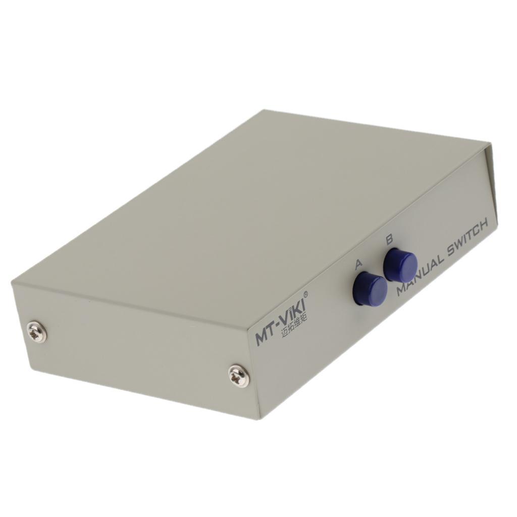 RS232 2Port Serial 9pin Switch Manual Selector Box 2 In 1 Out for Computer