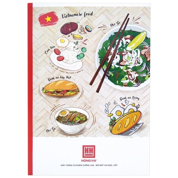 Vở Pupil Traditional Food - Kẻ Ngang 80 Trang - Hồng Hà 1102 (Mẫu Màu Giao Ngẫu Nhiên)