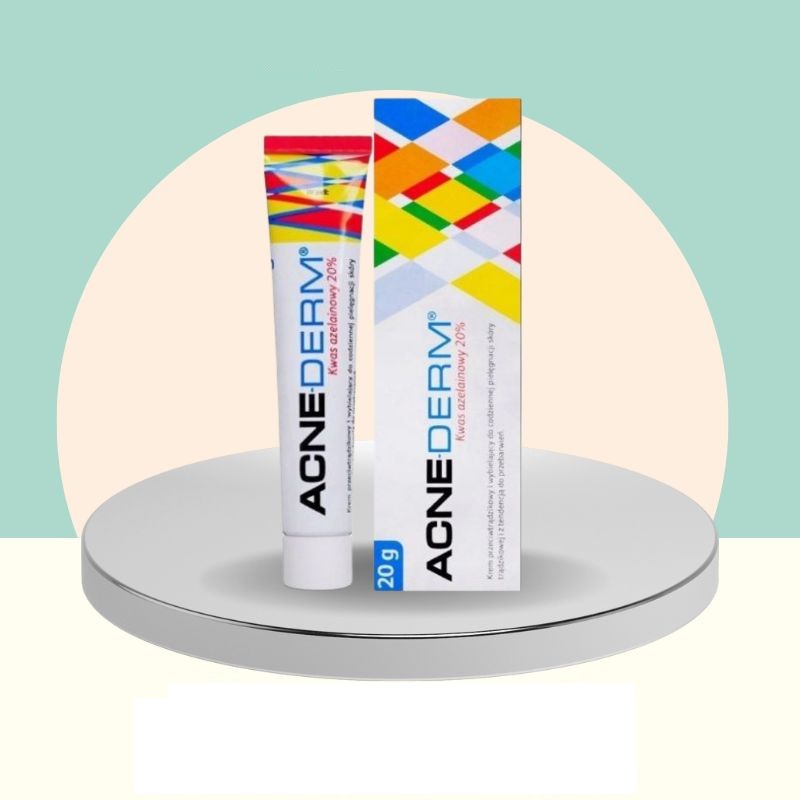 Kem hỗ trợ giảm mụn AcneDerm, làm trắng da, mờ thâm 20% Azelaic