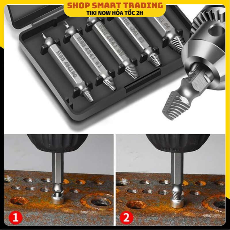 Bộ 4 mũi khoan tháo ốc vít đa năng