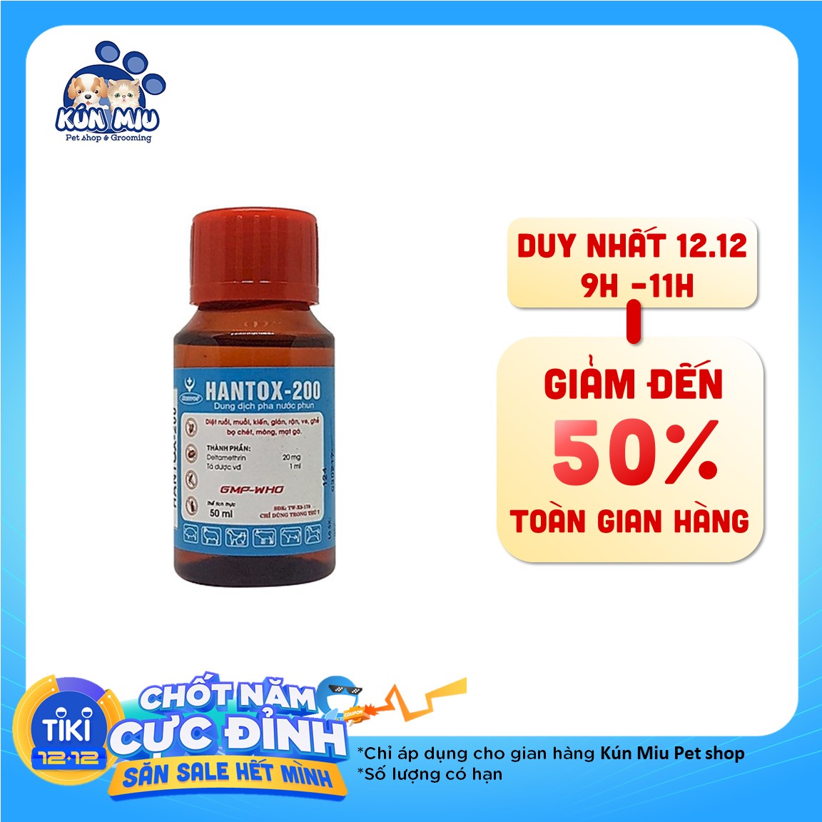 Nước diệt kiến sạch kiến sau hai giờ - Hantox 50ml