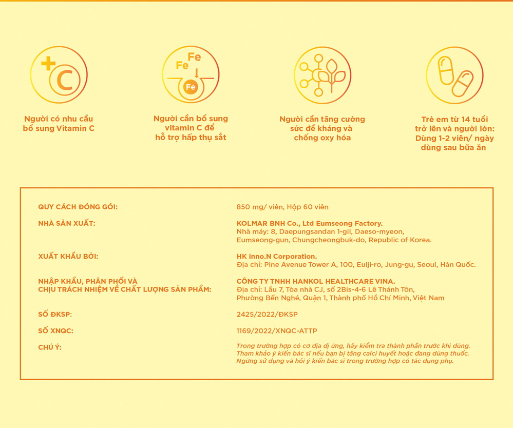 Thực phẩm bảo vệ sức khỏe CONDITION LETS C PREMIUM Bổ sung Vitamin C, Kẽm và Vitamin D Hộp 60 viên