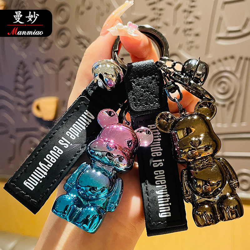 Móc khóa Gấu Bearbrick nhiều màu móc khóa phụ kiện oto, xe máy, túi xách, balo, kiểu dáng thời trang, lạ mắt