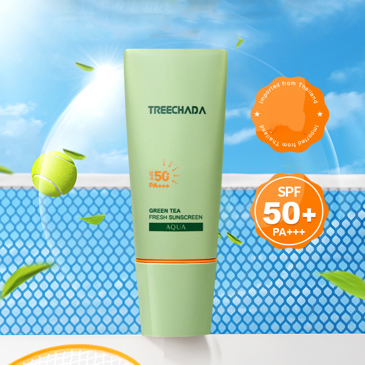 Kem chống nắng trà xanh không nhờn rít TreeChada Aqua Fresh Sunscreen Thái Lan 60ml