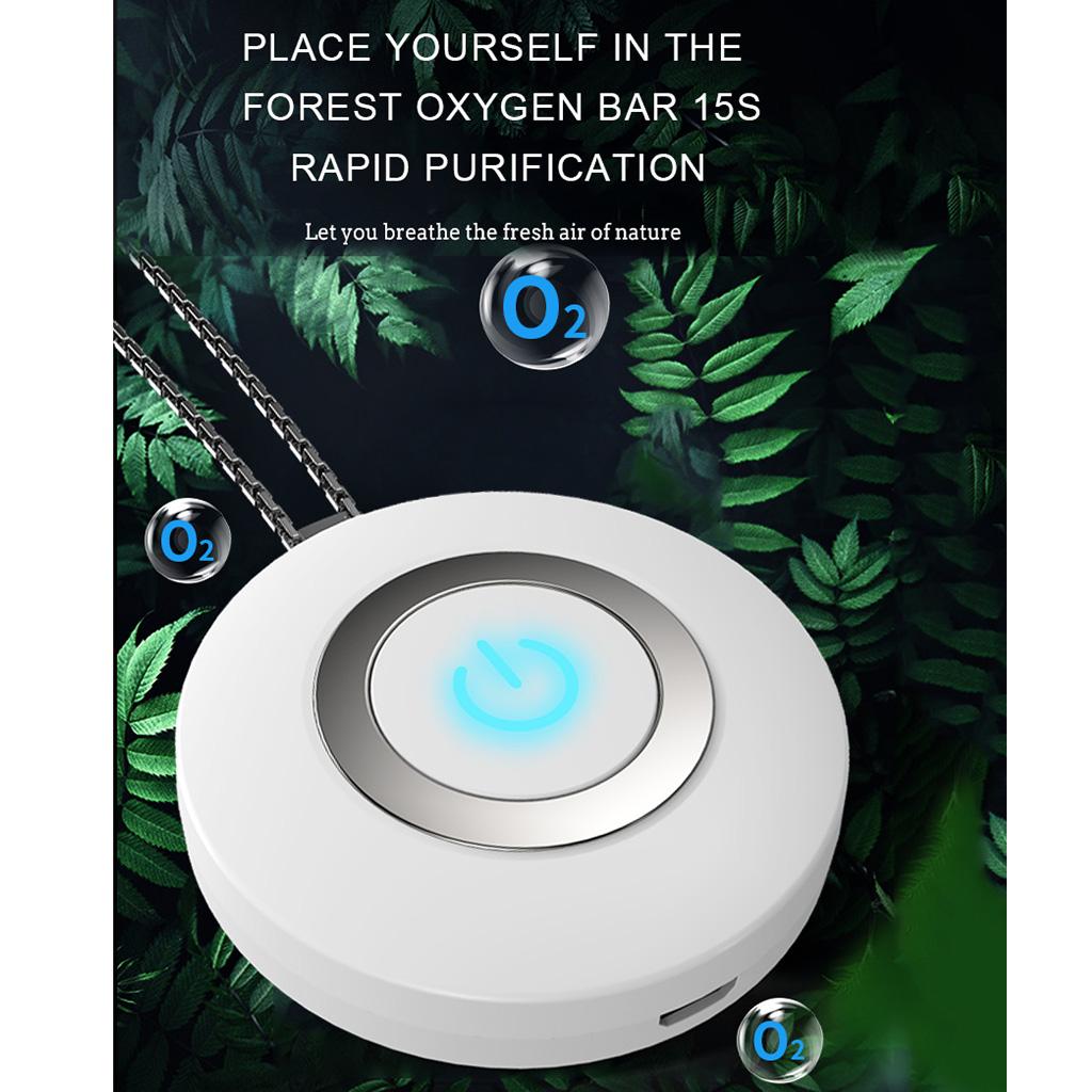 Wearable Air Purifier, Personal Necklace Air Freshener, Portable Ionizer Smoke  Remover USB Rechargeable for Adults Kids
