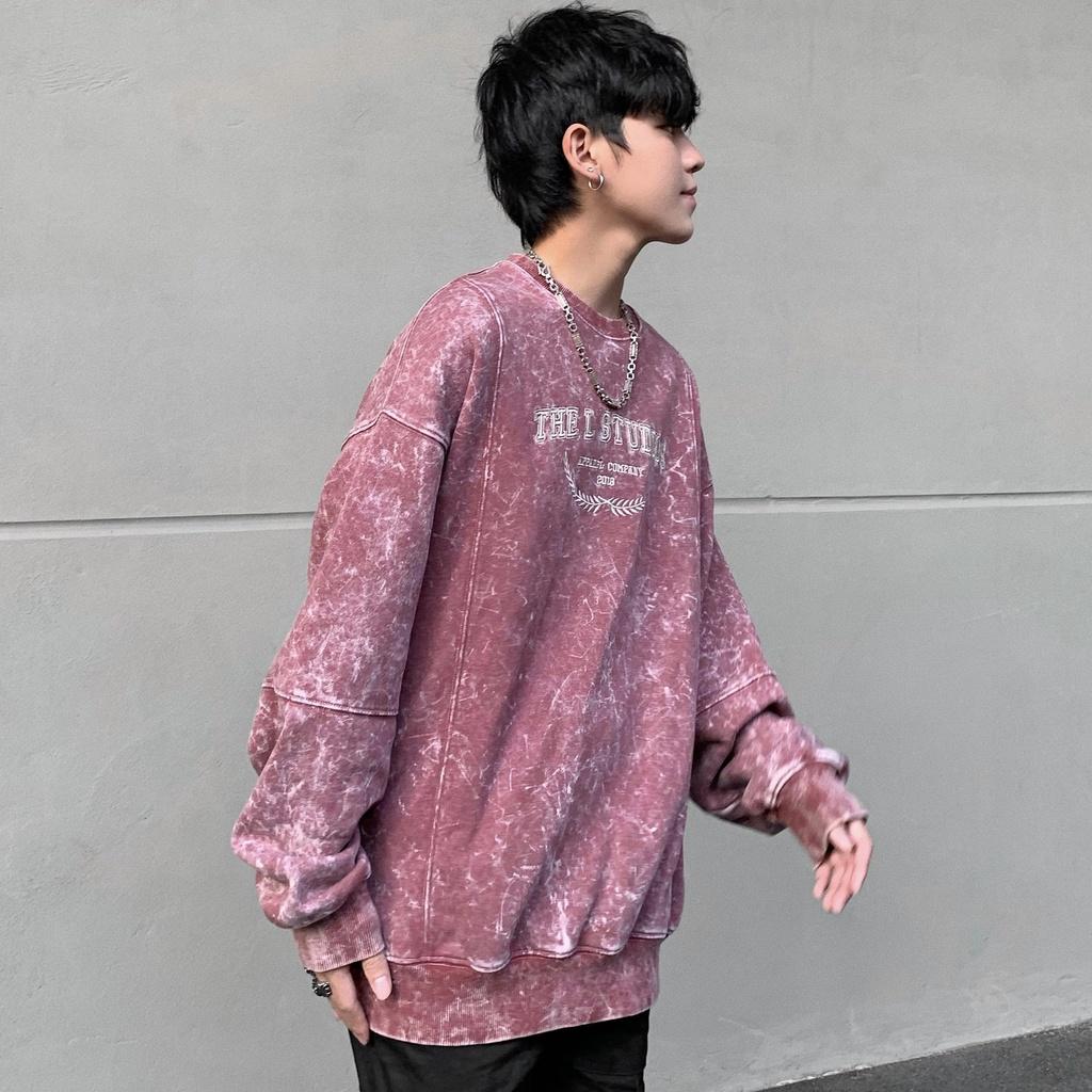 THELSTUDIOS - Áo Sweater Nỉ Wash thêu logo Apparel