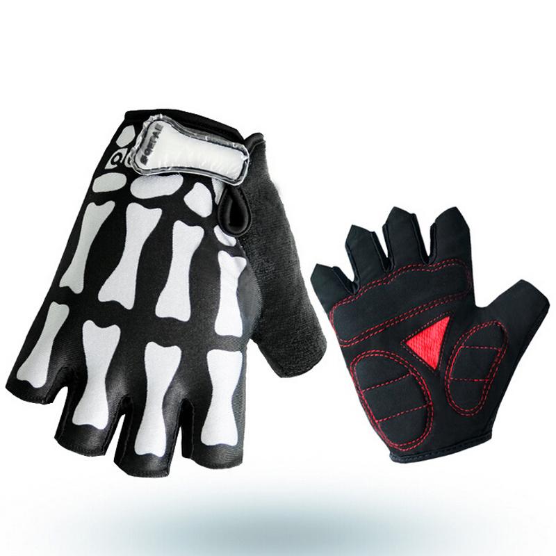 Nam Nữ Đầu Lâu Đồ Bộ Găng Tay Phượt Chống Trơn Trượt Silicone GEL Núi MTB Xe Đạp Găng Tay Full Ngón Tay Đi Xe Đạp Thể Thao găng Tay