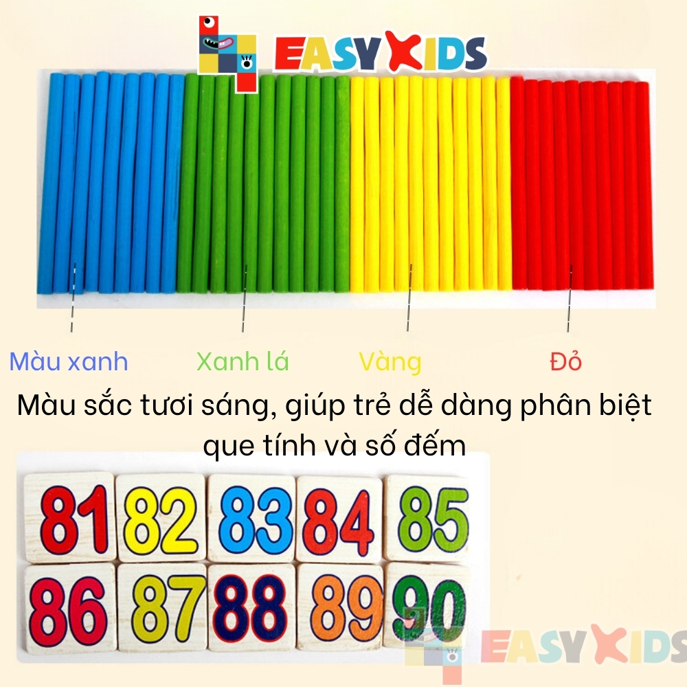 Đồ Chơi Giáo Dục Hộp Toán Học Đa Năng 100 Que Tính, Chữ Số, Bảng 2 Mặt Kèm Đồng Hồ