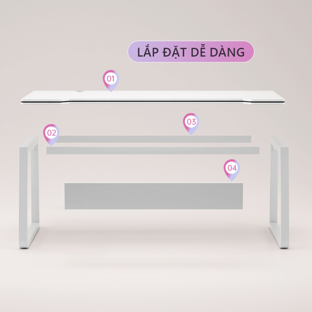 Bàn Gaming Khung Thép Tĩnh Điện Chắc Chắn Kiểu Dáng Hiện Đại AM95