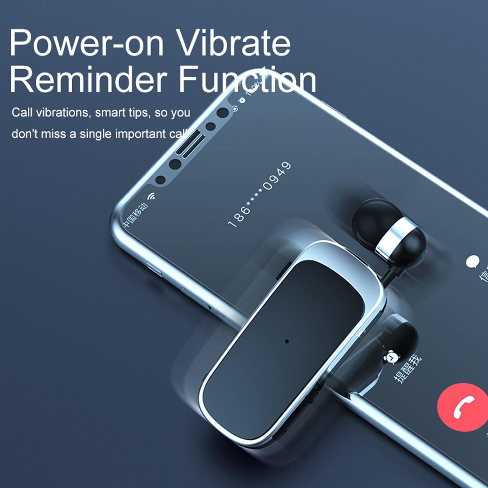 K52 Retractable Bluetooth Earphone Business Lavalier Earphone Sports Bluetooth Headset Call Vibration Bluetooth V4.0