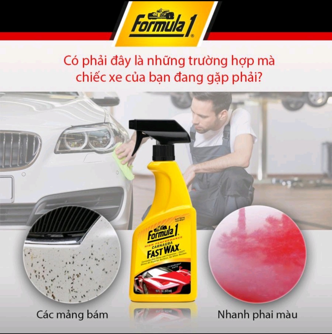 Chai Xịt Đánh Bóng Và Bảo Vệ Sơn Xe Ô Tô FORMULA1 - Chất Dưỡng Bóng Xe Cao Cấp