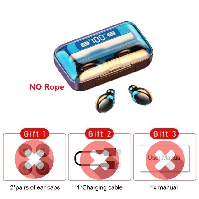 Mới F9 TWS Không Dây Tai Nghe In-Ear Bluetooth Tai Nghe Tai Nghe Âm Thanh Nổi Với Hộp Sạc Micro Cho Điện Thoại Thông Minh