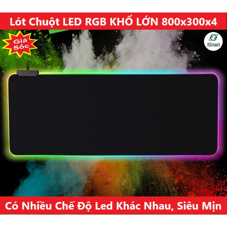 Lót Chuột Led RGB Loại Lớn Mẫu XSmart Cao Cấp - Siêu Đẹp, Cực Ngầu - Hàng Chính Hãng