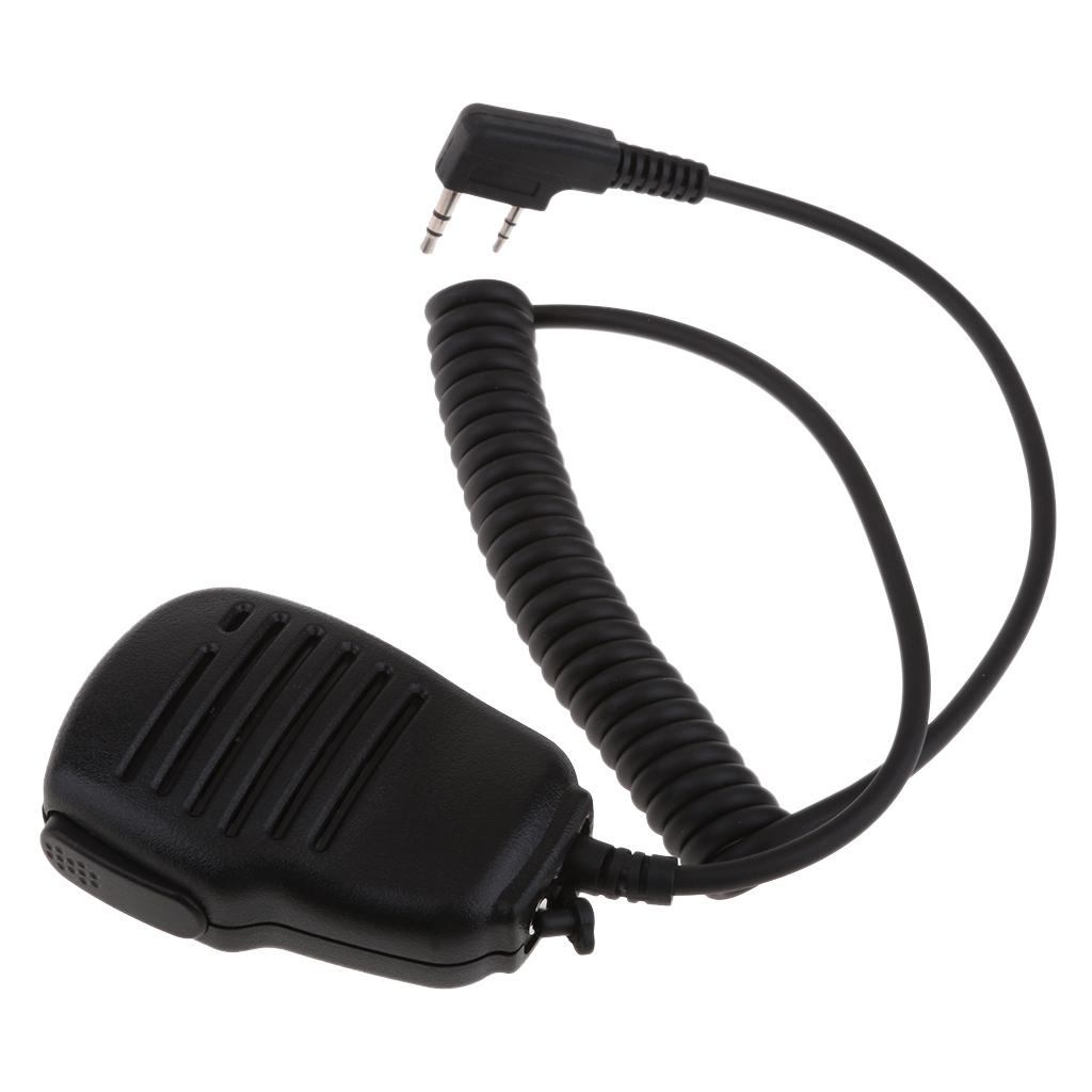 2 Pin PTT Speaker Shoulder Microphone Walkie Talkie Micphone For Baofeng BF