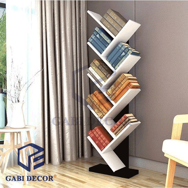Kệ sách xương cá 7 tầng