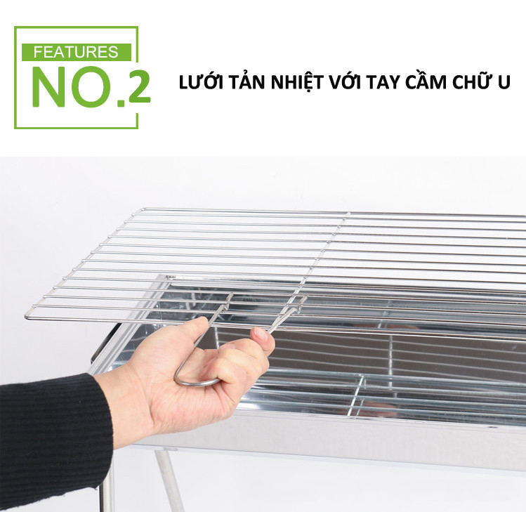 Bếp Nướng Than Hoa Ngoài Trời Chân Cao Tiện Dụng, An Toàn