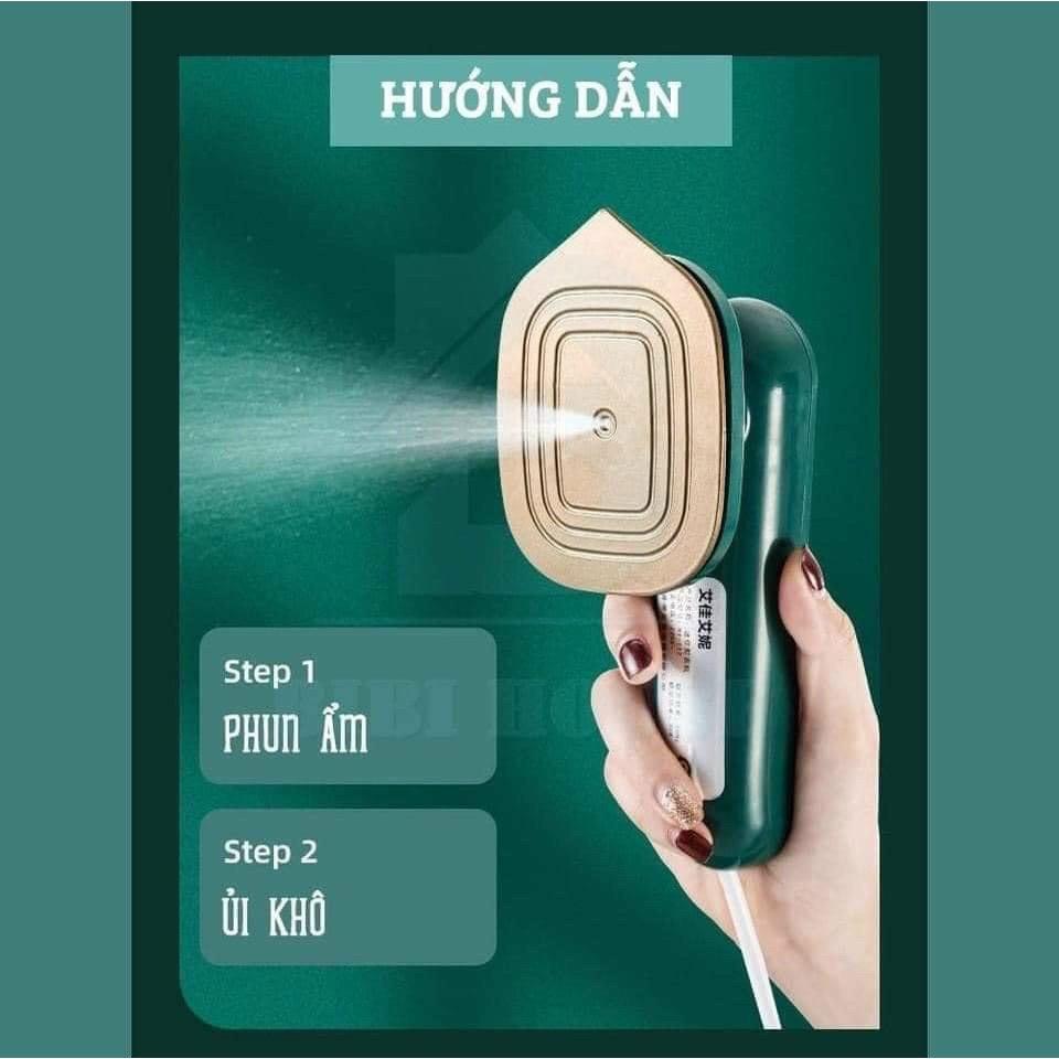 Bàn Là Hơi Nước Cầm Tay MiNi Xanh Đẹp Tiện Dụng- Hàng Chất Lượng KST