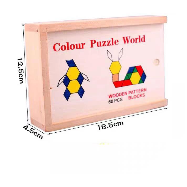 Bộ Đồ Chơi Ghép Hình Puzzle 60 Miếng Bằng Gỗ Giúp Bé Phát Triển Trí Tuệ Và Khả Năng Tư Duy