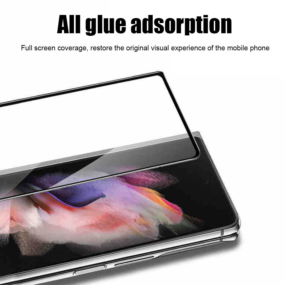 Miếng dán kính cường lực màn hình trước cho Samsung Galaxy Z Fold 3 / Z Fold 4 full 9D hiệu HOTCASE Kuzoom Protective Glass - mỏng 0.3mm, vát cạnh 2.5D, độ cứng 9H, viền cứng mỏng chống vỡ cạnh - Hàng nhập khẩu