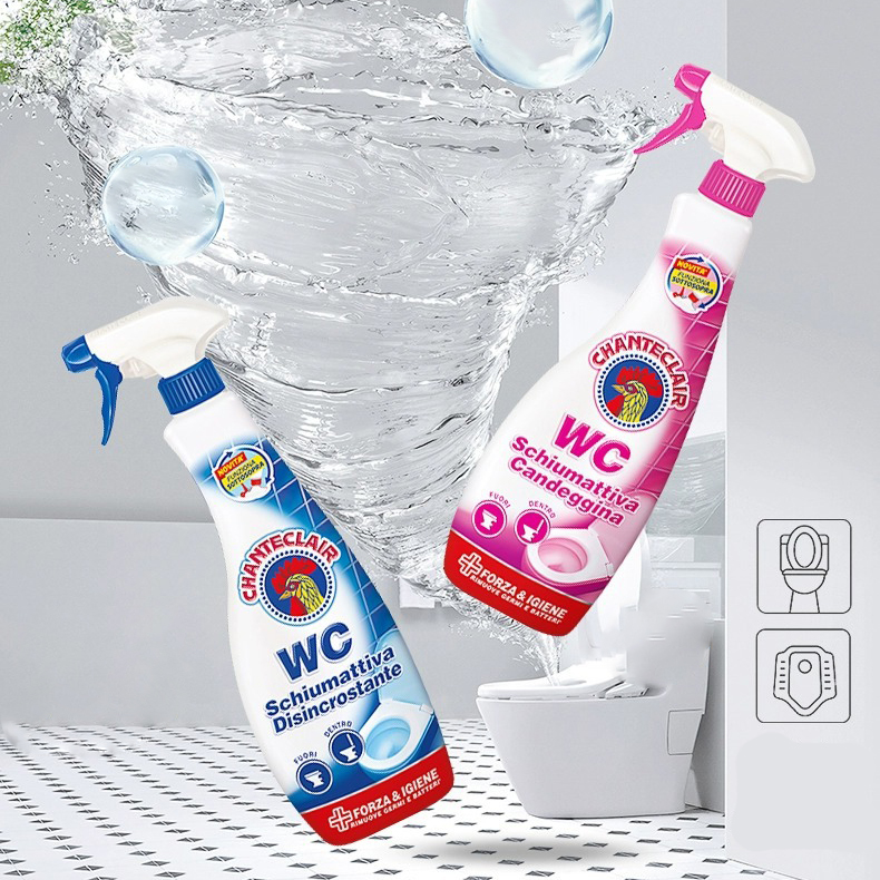 Xịt tẩy bồn cầu &amp; Tẩy rêu nền xi măng, tẩy gạch men nhà tắm ố vàng Chanteclair WC Ý 625ml