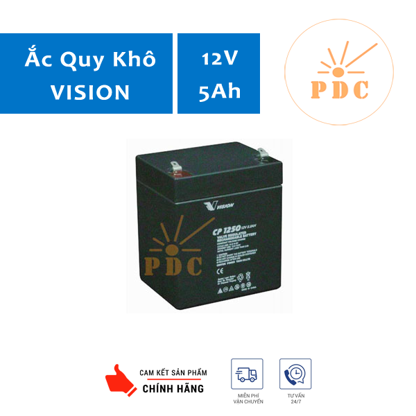 Ắc quy Vision CP1250 12V 5Ah - (PDC-TECH)