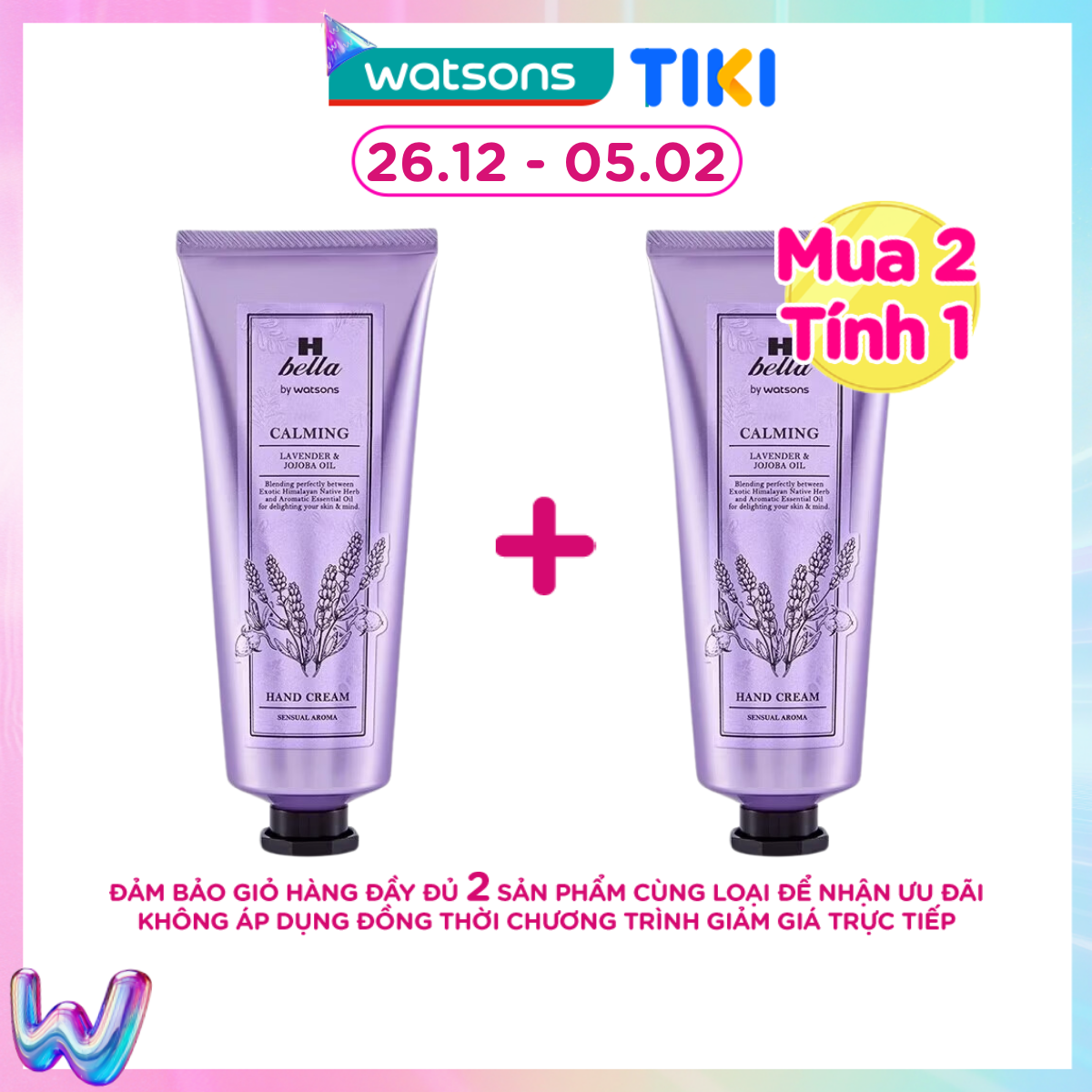 Kem Dưỡng Da Tay H Bella Calming Hương Lavender &amp; Jojoba Oil 80ml
