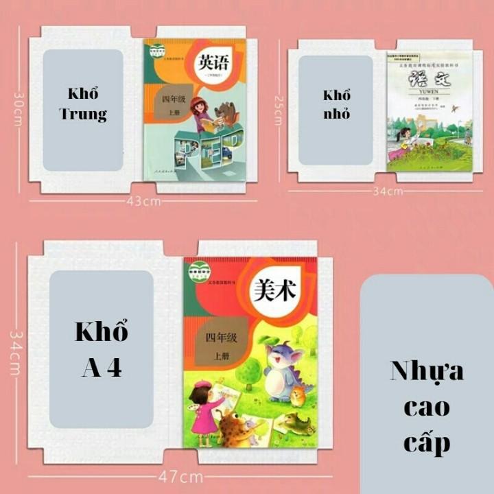 Set 10 Tờ Decal Bọc Sách Vở Trong Suốt Siêu Dai Không Thấm Nước