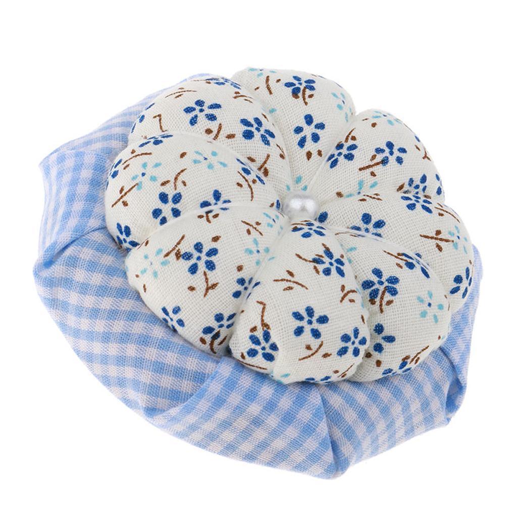 Wood Base Pumpkin Pin Cushion Needle Pincushions for Sewing Embroidery Stitching Needle Crafts