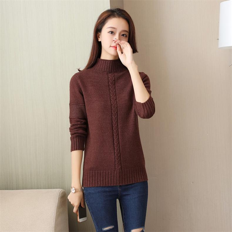 Áo len nữ cổ 3 phần chất len dày ấm áp, thời trang phong cách trẻ