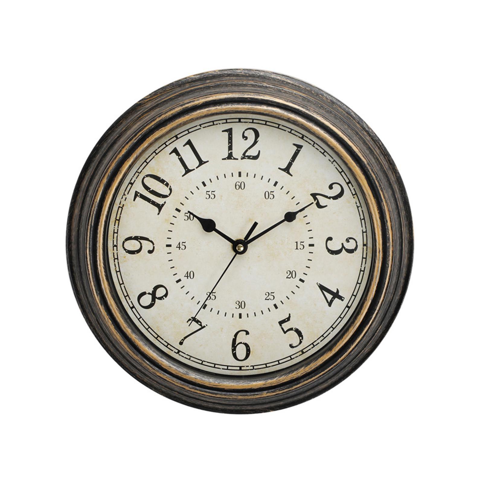 Retro Style 12inch Wall Clock Clocks for Dining Room Classroom Nursery