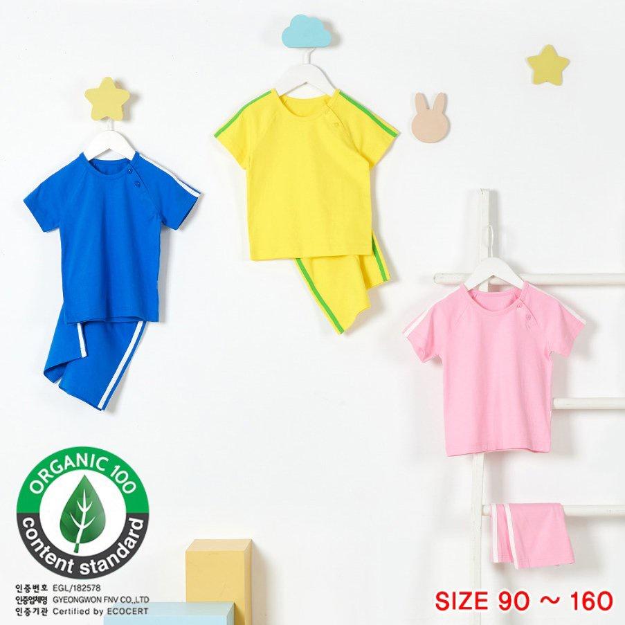 Đồ bộ ngắn tay mặc nhà cotton mịn cho bé gái U3047 - Unifriend Hàn Quốc, Cotton Organic