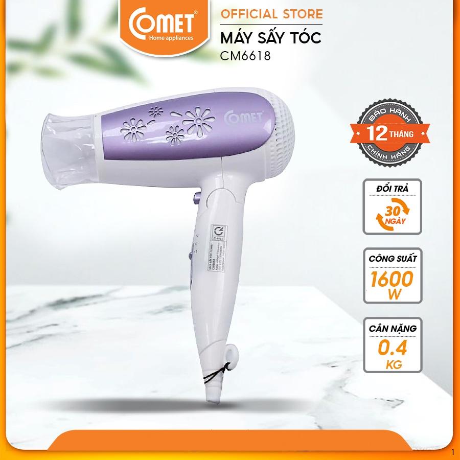 Máy sấy tóc 1600W COMET - CM6618 - Hàng Chính Hãng