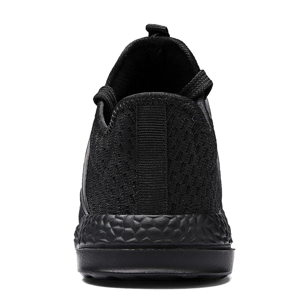 Men's Lightweight Breathable Black Mesh Street Sport Walking Shoes Casual Sneakers