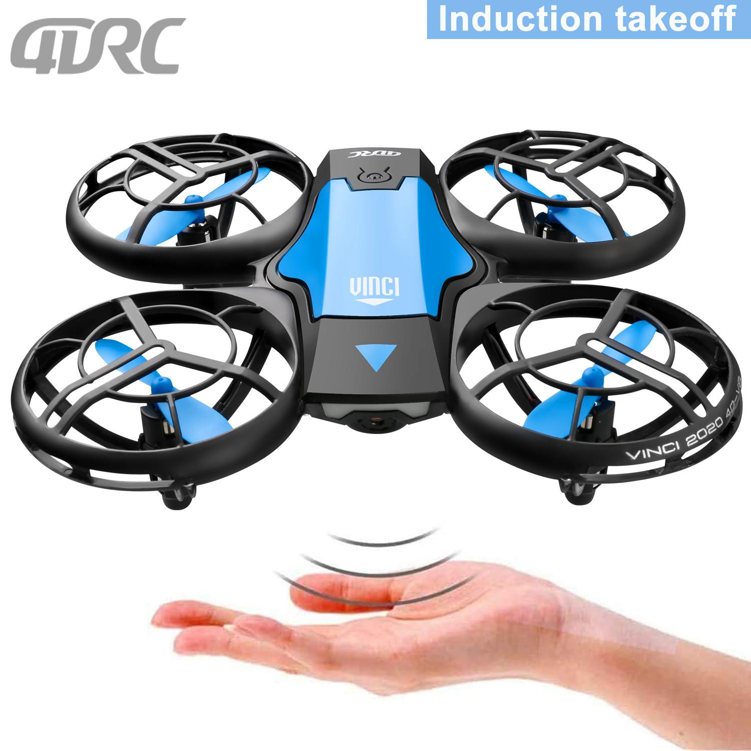 4DRC V8 Máy Bay Không Người Lái Mini 4K 1080P HD Camera Góc Rộng WiFi FPVDrone Chiều Cao Giữ Quà Tặng Đồ Chơi Quadcopter Có Thể Gập Lại