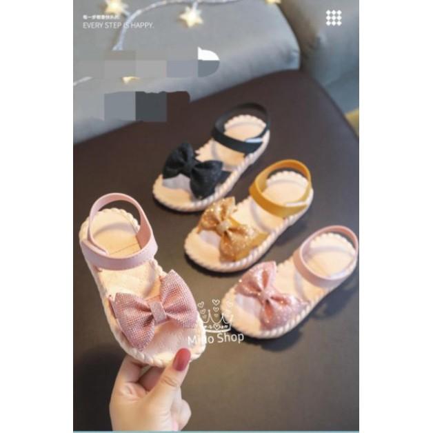 Sandal Nơ Kim Tuyến Bé Gái Đẹp Xuất Sắc - Sandal bé Gái