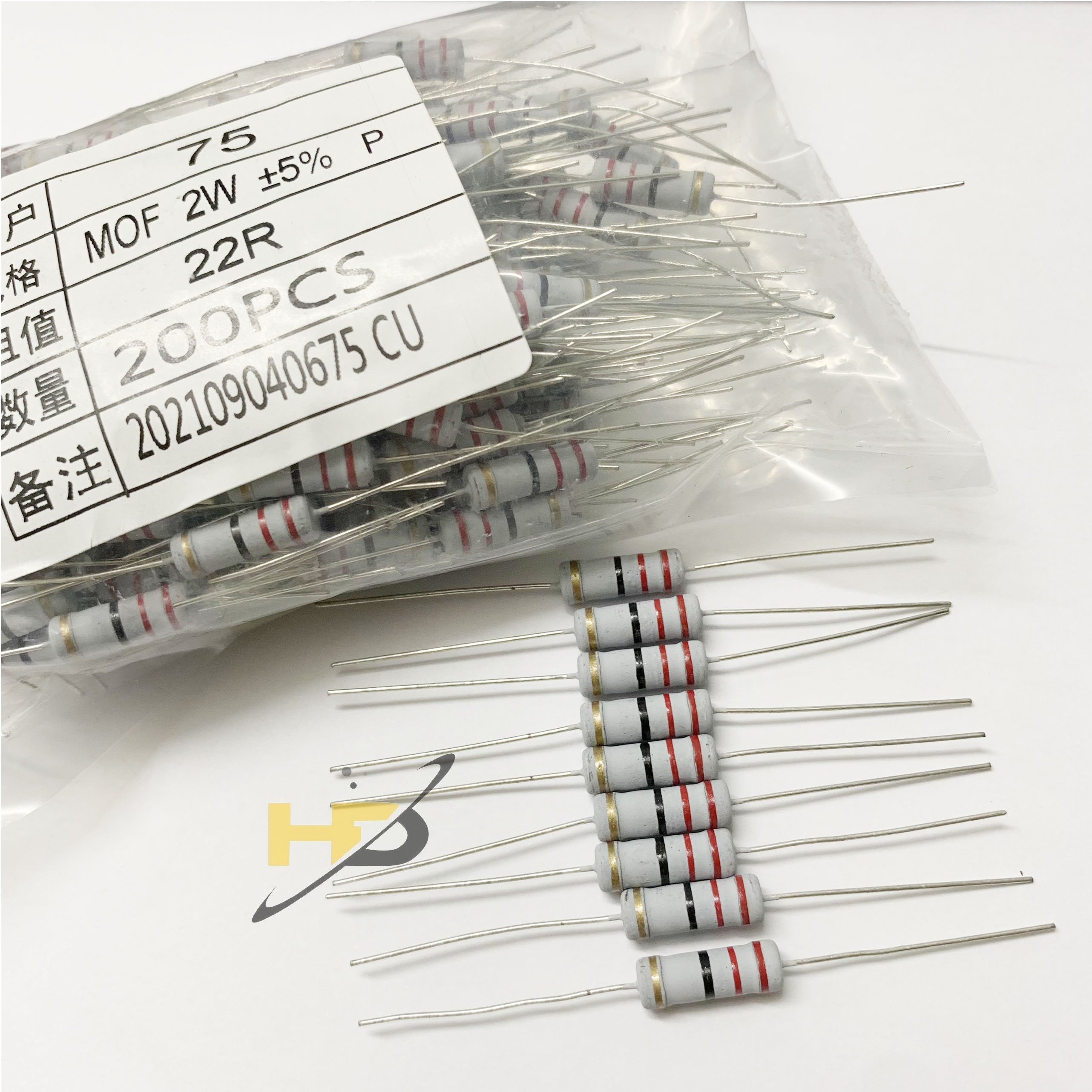 Set 10 Con Trở Công Suất 22R 2W 5% , Điện Trở Cố Định Chân Đồng