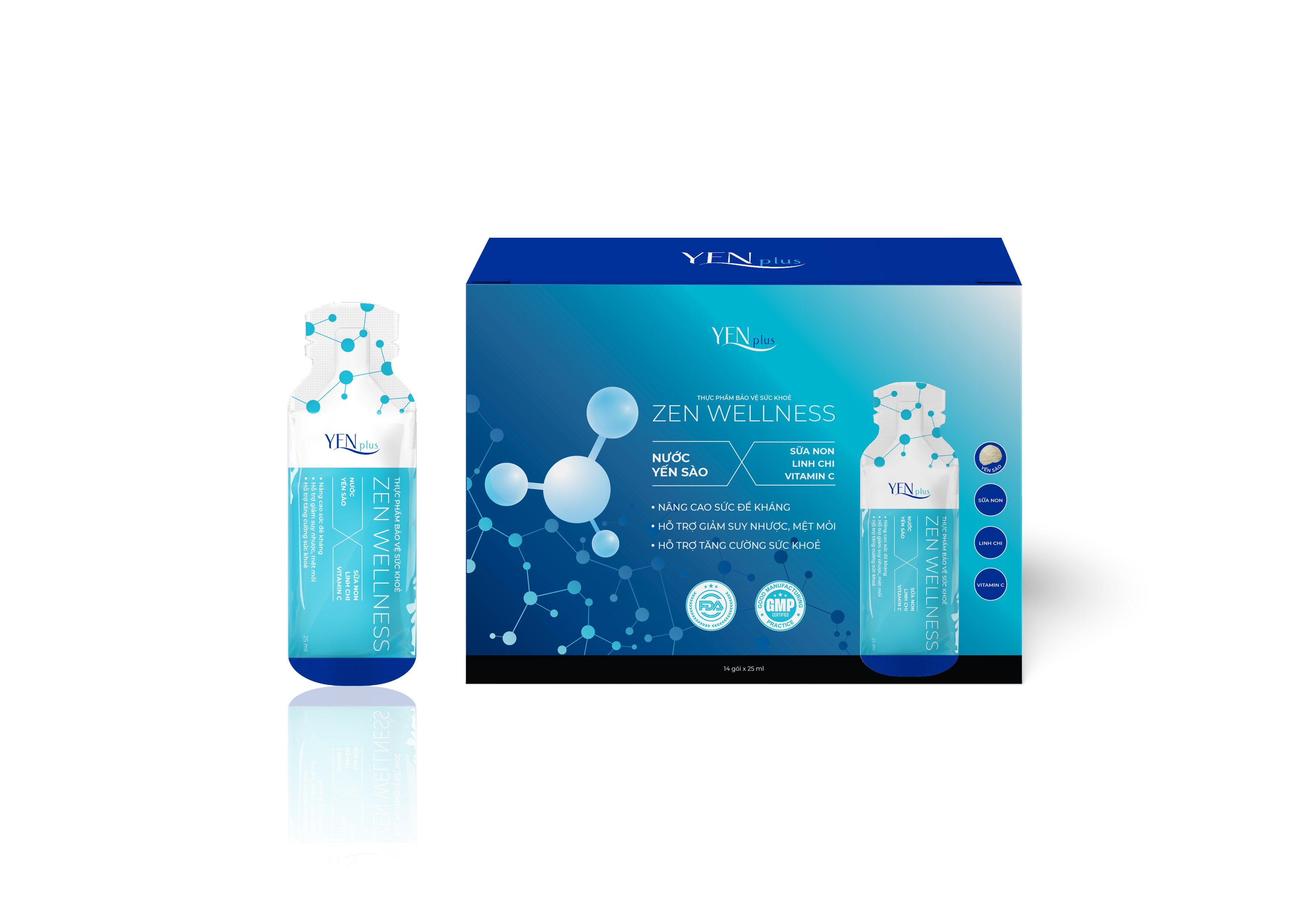 Nước uống tăng cường miễn dịch nội sinh và bên ngoài - Zen Wellness