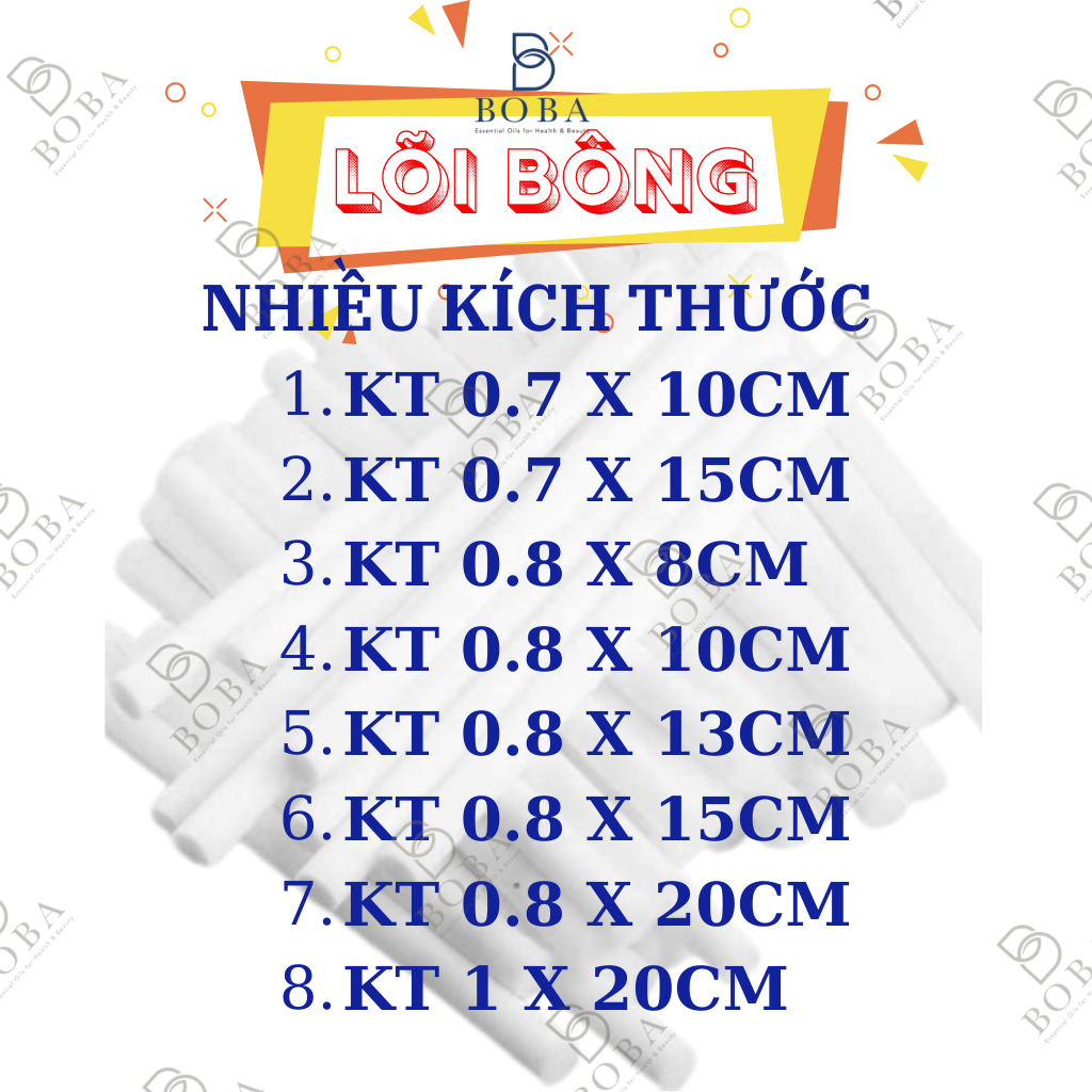 (HCM) KT 1x20cm Phụ Kiện Máy Xông Tinh Dầu -Máy Tạo Ẩm - Lõi Bông - Que bông khuếch tán - Bông thấm hút -KT: 1X20cm bobashop.vn