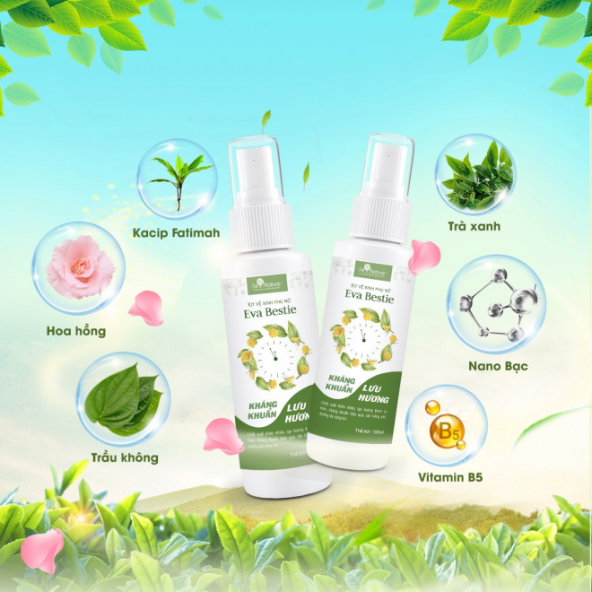 Xịt Khử Mùi Vùng Kín Eva Bestie - Kháng Khuẩn Lưu Hương Quyến Rũ I’M NATURE 100ml