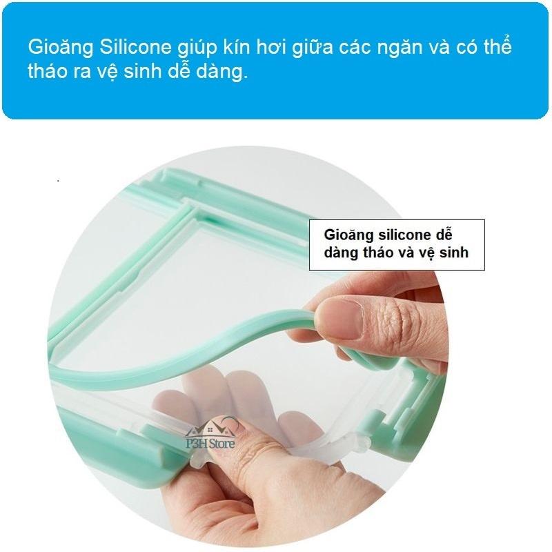 Hộp thủy tinh chia ngăn Lock&amp;Lock Glass Food Container dung tích từ 860ml đến 1040ml LLG456 LLG457 LLG458